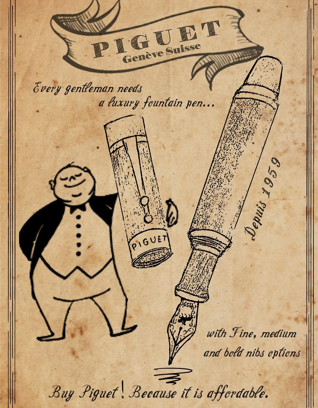 Piguet TAURUS l’orange Fountain Pen (Orange)