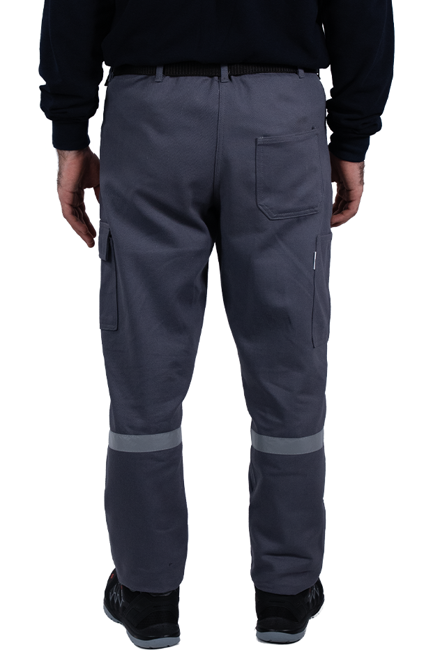 16/12 Summer Work Trousers, 5 Pockets, Reflective - Medium Grey