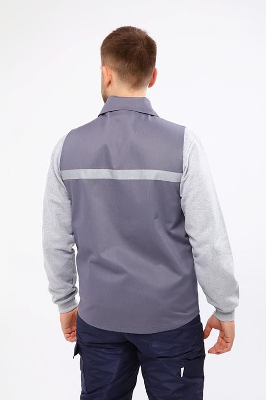 16X12 GABARDİN 4 CEPLİ YAZLIK YELEK-Orta Gri