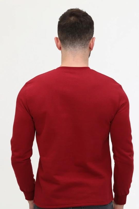 20/10 İKİ İPLİK O YAKA SWEAT OPANENT -Bordo