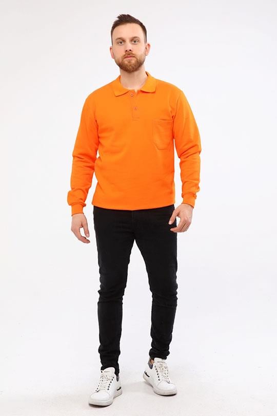 20/10 İKİ İPLİK P. YAKA SWEAT OPANENT -Turuncu