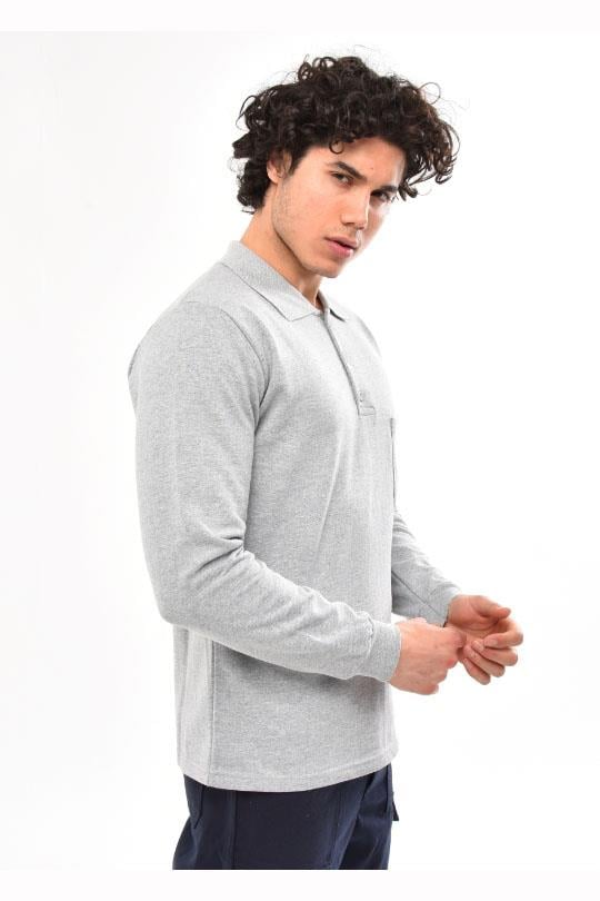 20/10 İKİ İPLİK P. YAKA SWEAT OPANENT -Melanj Gri
