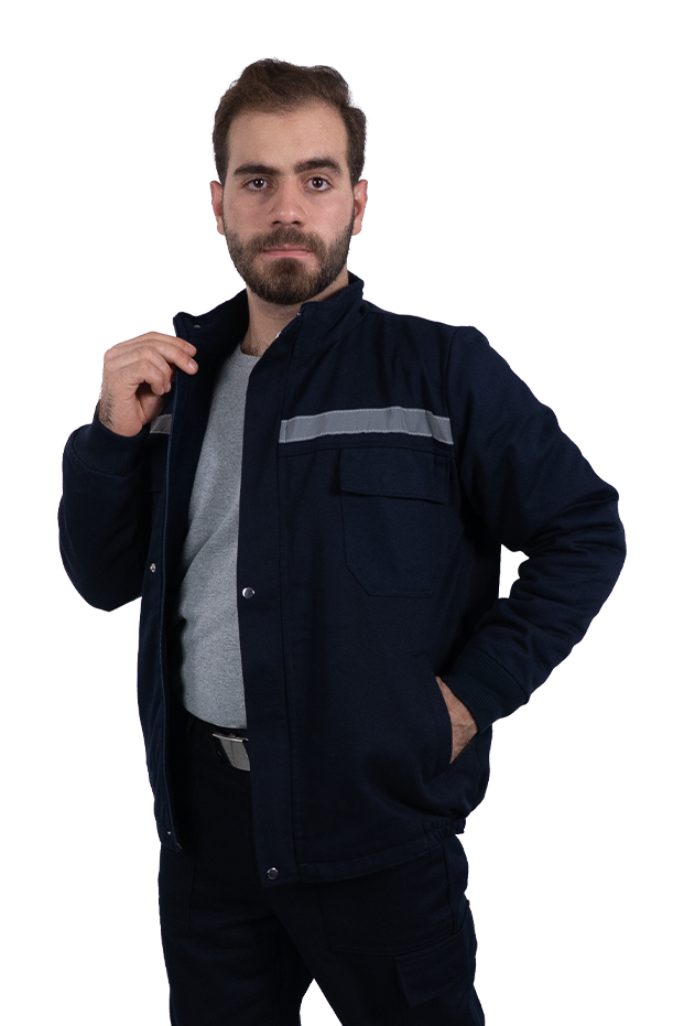 7/7 Fleece-Lined Winter Work Jacket - Navy Blue