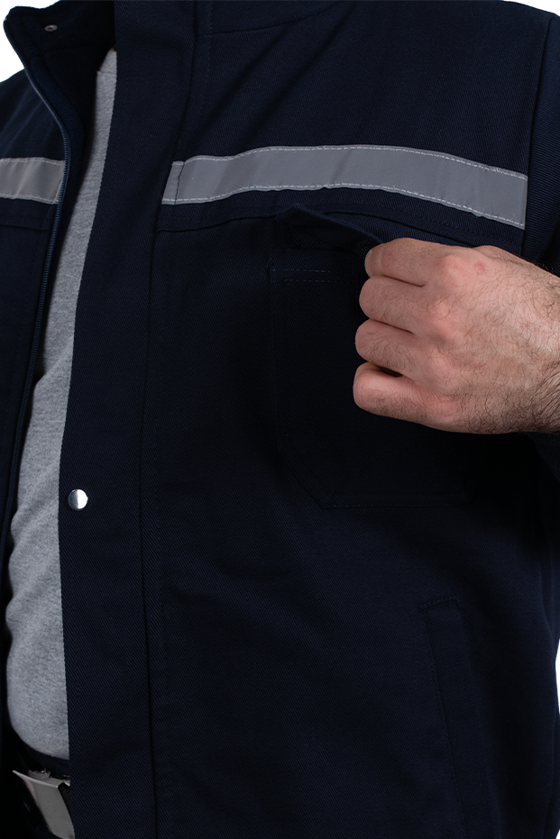 7/7 Fleece-Lined Winter Work Jacket - Navy Blue