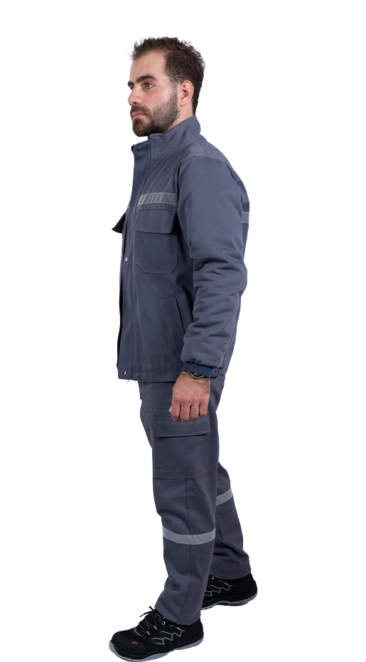 7/7 Fleece-Lined Winter Work Jacket - Medium Grey