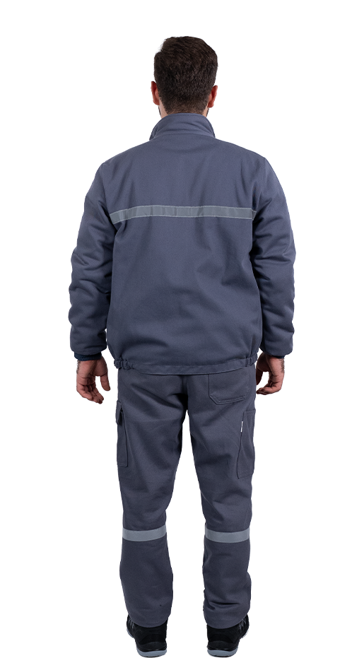 7/7 Fleece-Lined Winter Work Jacket - Medium Grey