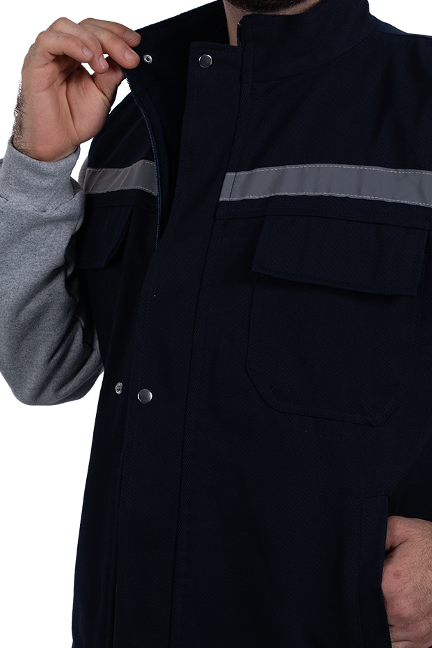 7x7 4-Pocket Quilted Vest - Navy Blue