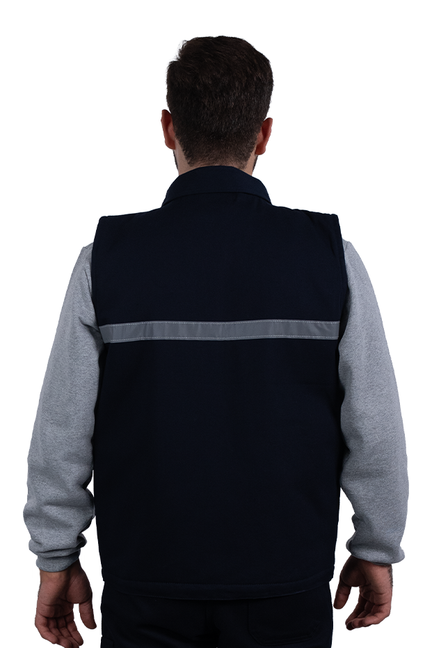 7x7 4-Pocket Quilted Vest - Navy Blue