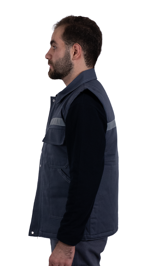 7x7 Quilted Winter Vest - Medium Grey