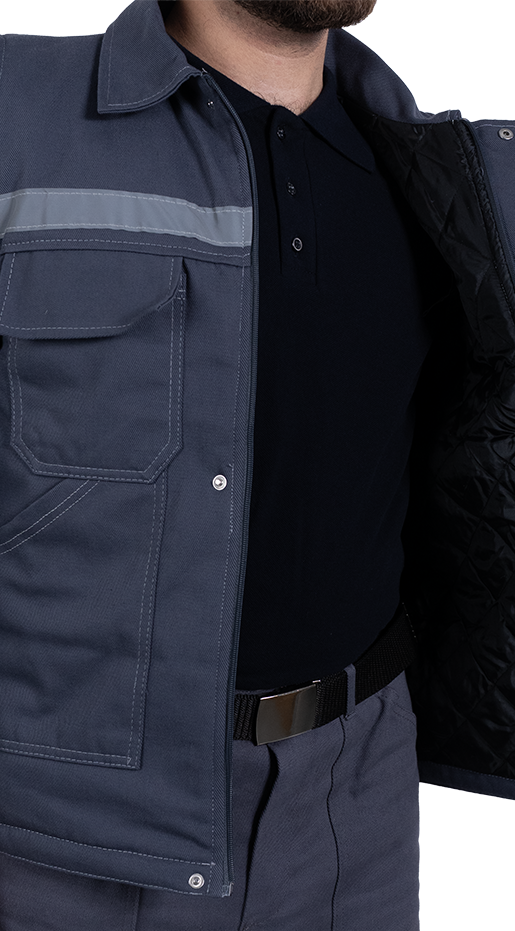 7x7 Quilted Winter Vest - Medium Grey