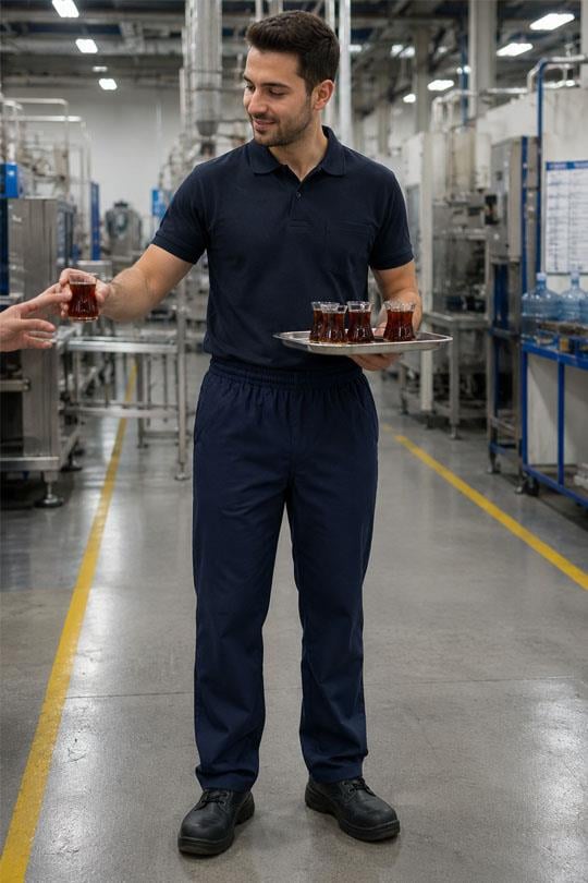 Alpaca Trousers - Navy Blue