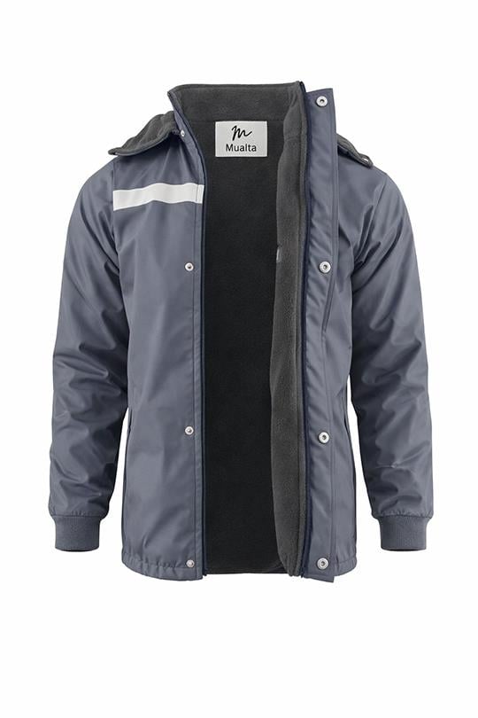  BONDIT FLEECE COAT WITH HOOD - Smoke Gray