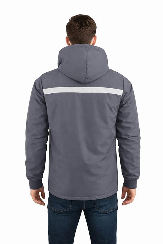  BONDIT FLEECE COAT WITH HOOD - Smoke Gray