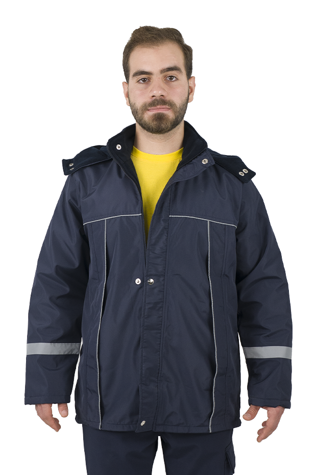  BONDIT FLEECE HOODED SAILOR JACKET - Navy Blue