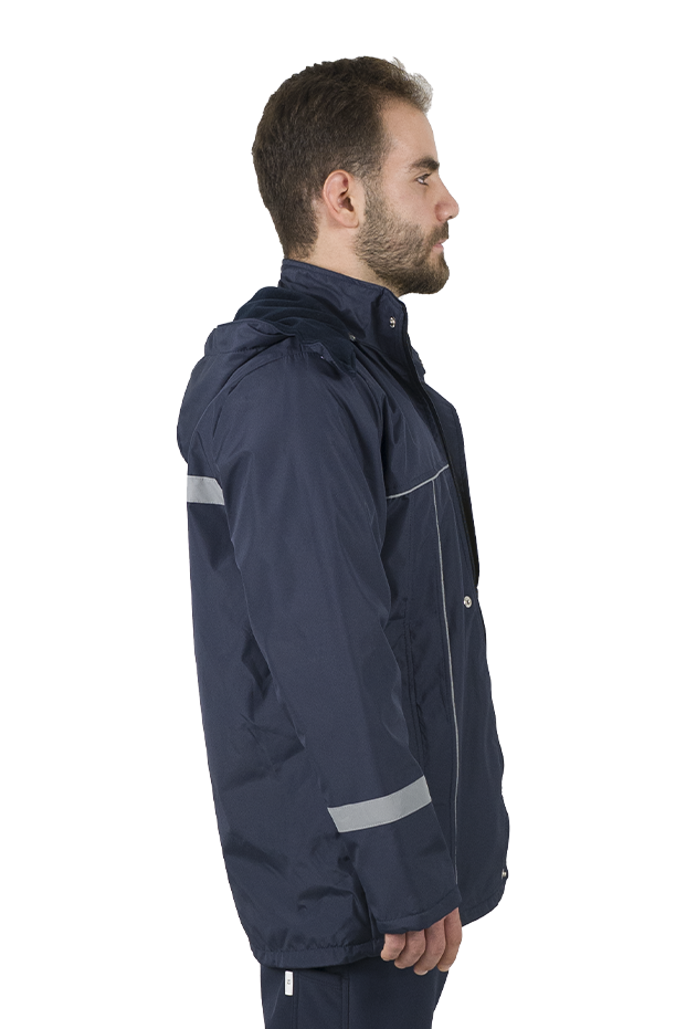  BONDIT FLEECE HOODED SAILOR JACKET - Navy Blue