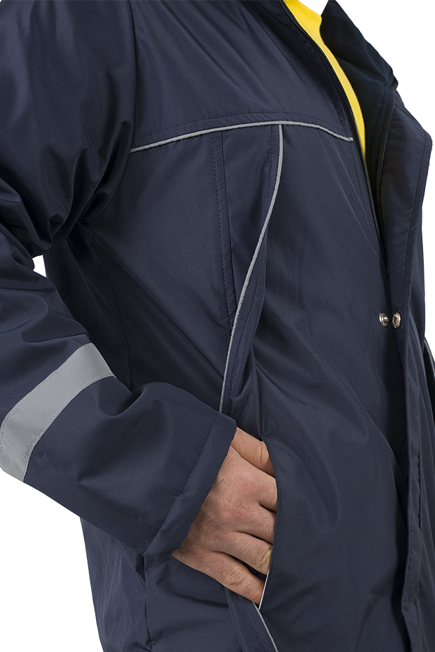  BONDIT FLEECE HOODED SAILOR JACKET - Navy Blue