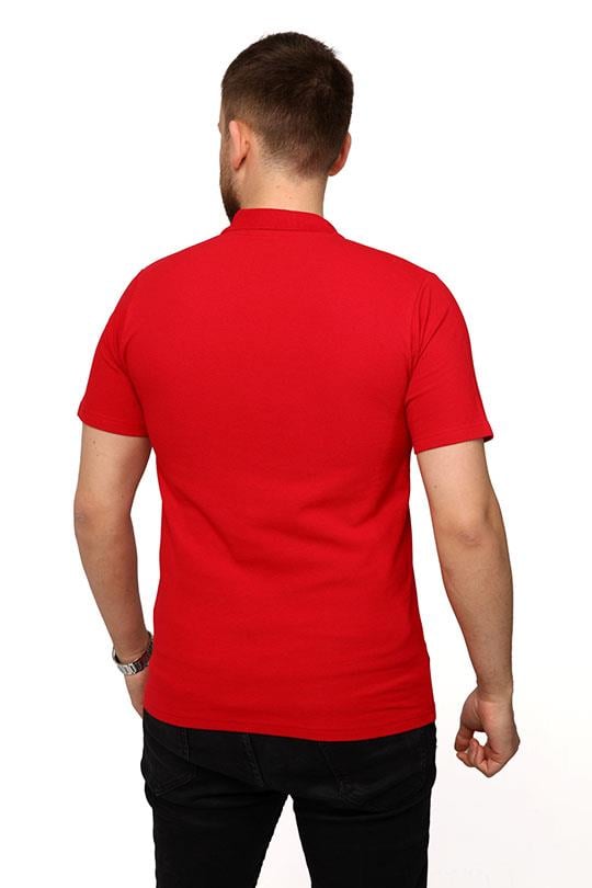 ÇAMDALI PİKE ÖRME POLO YAKA TSHİRT OPANENT -Kırmızı