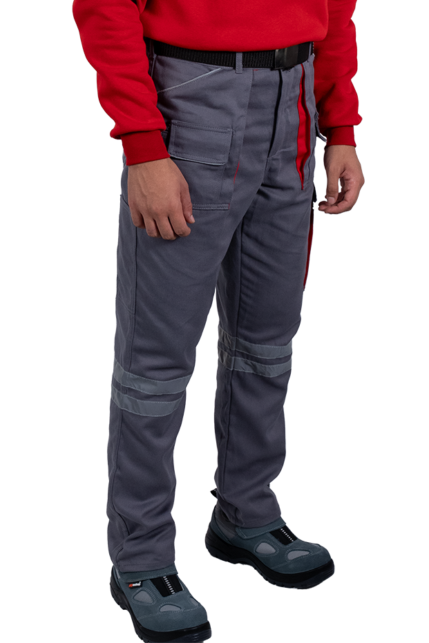 BLENDED MULTI-POCKET TROUSERS - Grey