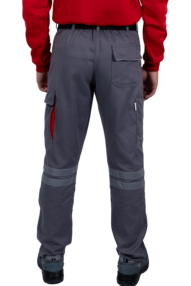 BLENDED MULTI-POCKET TROUSERS - Grey