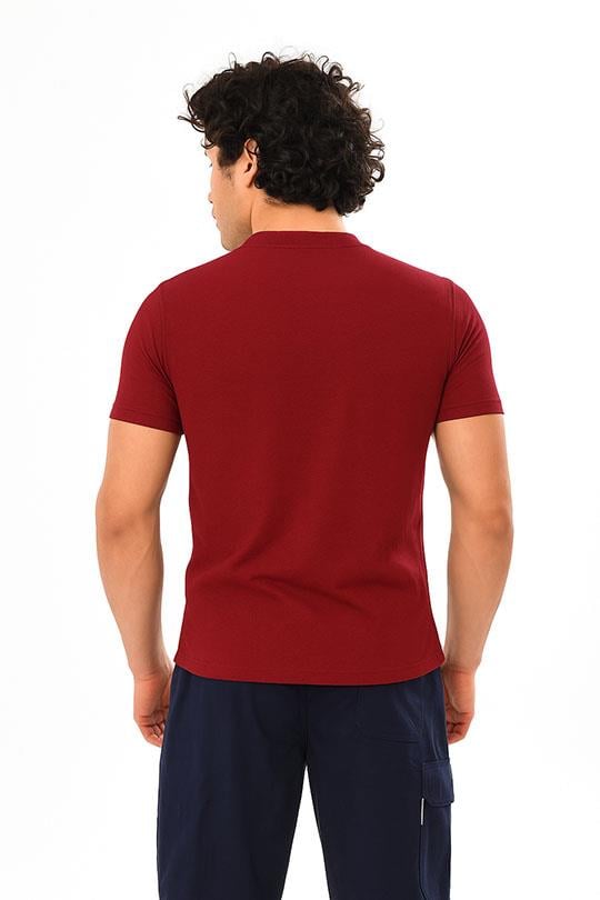 MUALTA 30/1 SUP. O YAKA TSHİRT OPANENT-Bordo