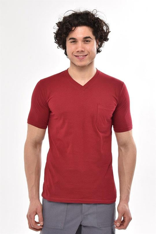MUALTA 30/1 SUP.V YAKA TSHİRT OPENENT-Bordo