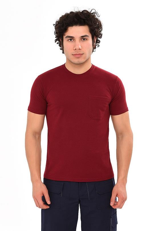 MUALTA 30/1 SUP. O YAKA TSHİRT OPANENT-Bordo