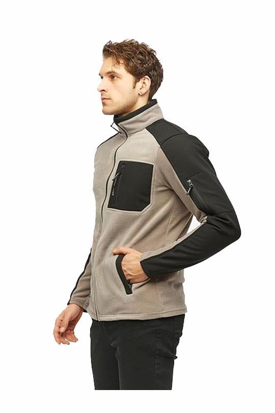 MUALTA OUTDOOR POLAR SOFTSHELL DETAYLI-KumGri-Siyah