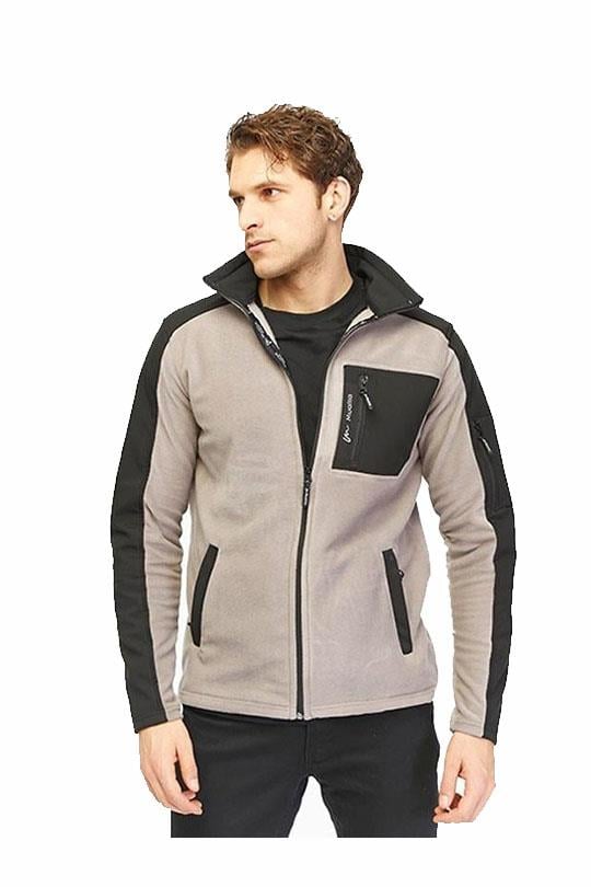 MUALTA OUTDOOR POLAR SOFTSHELL DETAYLI-KumGri-Siyah