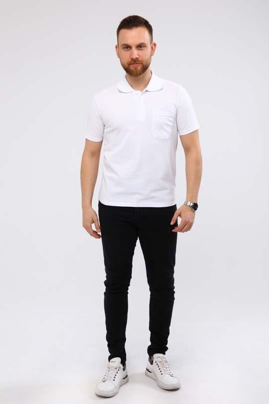MUALTA PİKE ÖRME POLO YAKA TSHİRT OPANENT -Beyaz