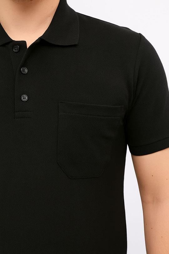 MUALTA PİKE ÖRME POLO YAKA TSHİRT OPANENT -Siyah