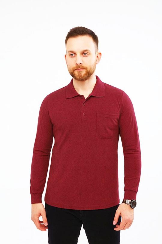MUALTA PİKE ÖRME POLOYAKA SWEAT OPANENT -Bordo