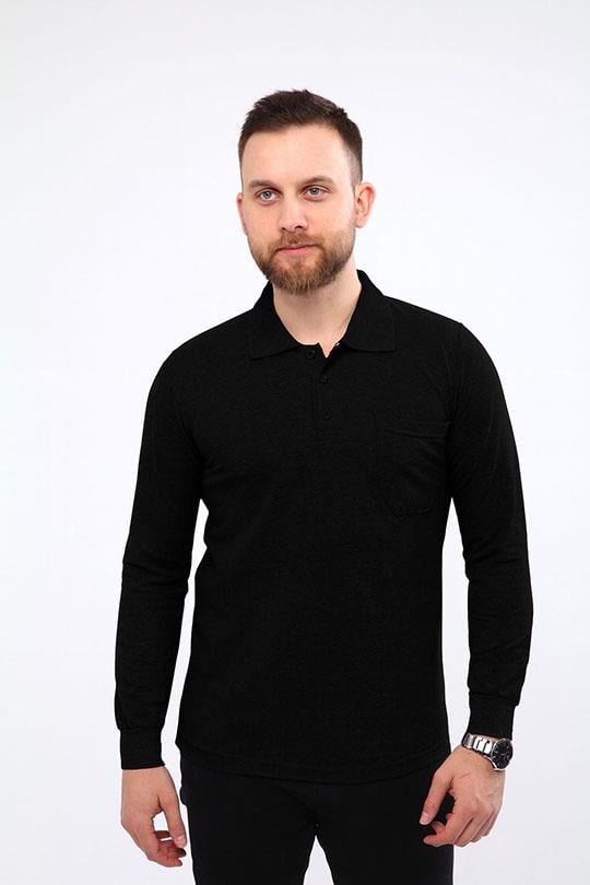 MUALTA PİKE ÖRME POLOYAKA SWEAT OPANENT -Siyah