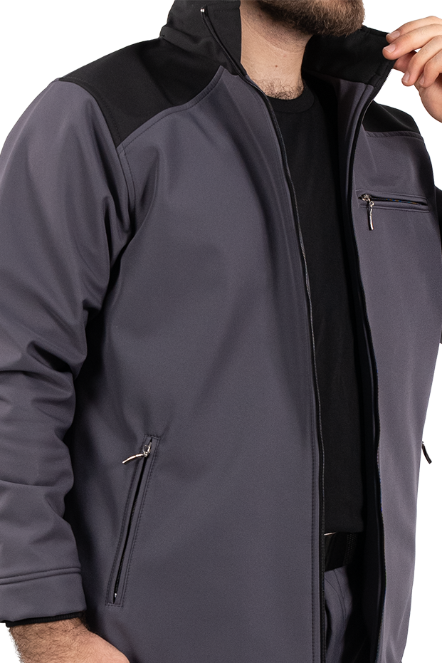 Mualta Softshell Standard Jacket - Grey - Black