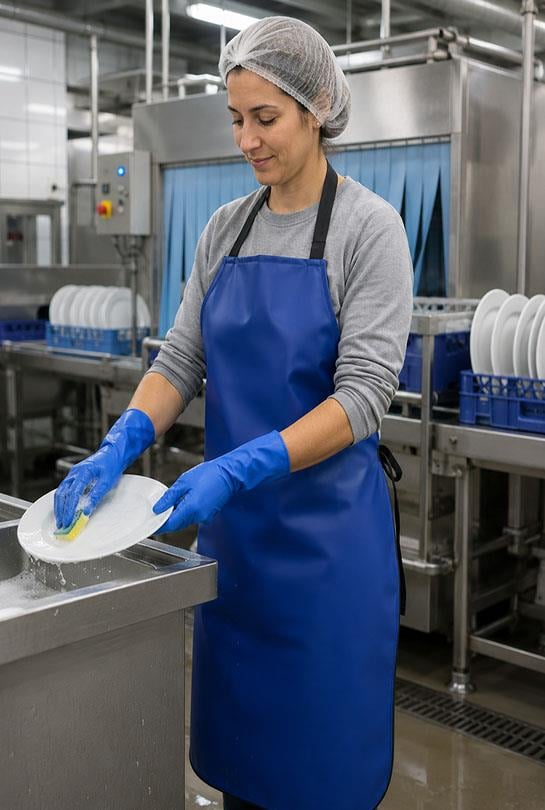 PVC Apron 70x120 cm - Navy Blue