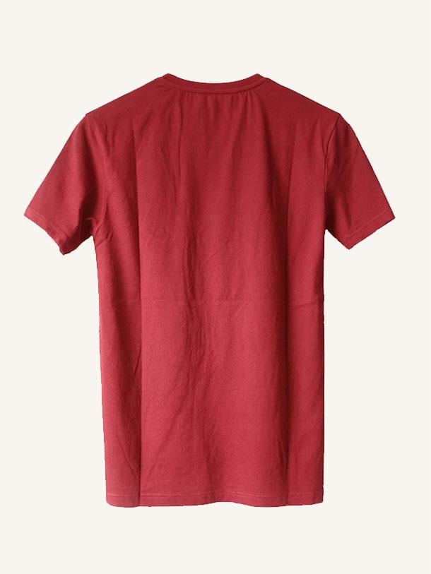 SLİM FİT O YAKA T-SHİRT-Bordo