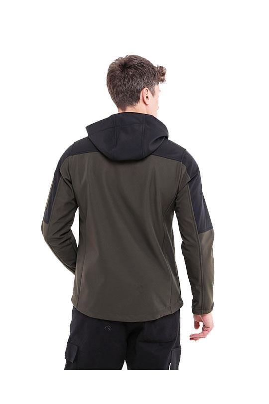 SOFTSHELL KAPŞONLU MONT-Yeşil - Siyah