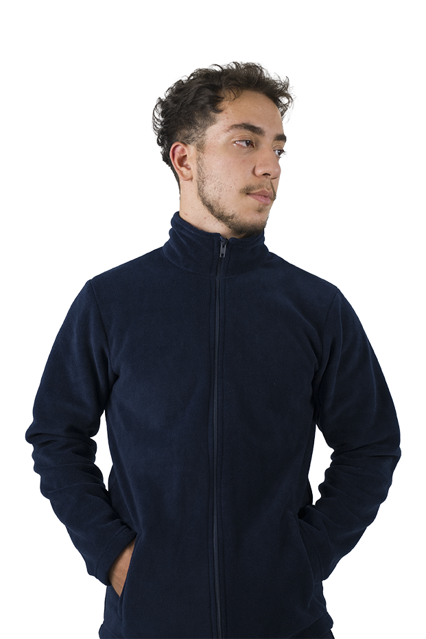 CLASSIC FLEECE JACKET 2 POCKETS - NAVY BLUE