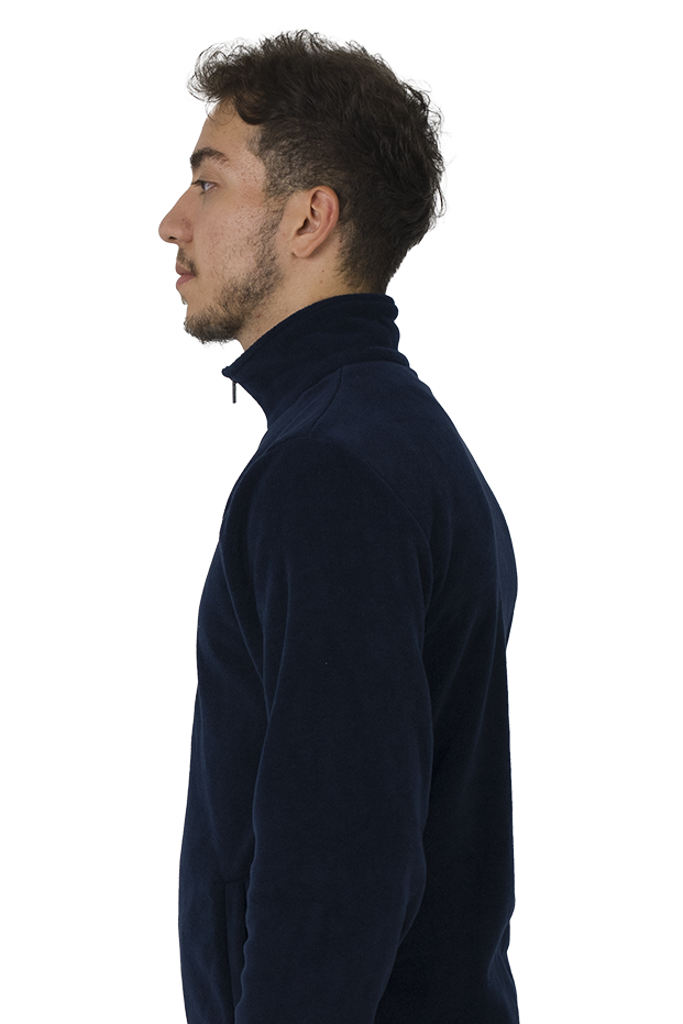 CLASSIC FLEECE JACKET 2 POCKETS - NAVY BLUE