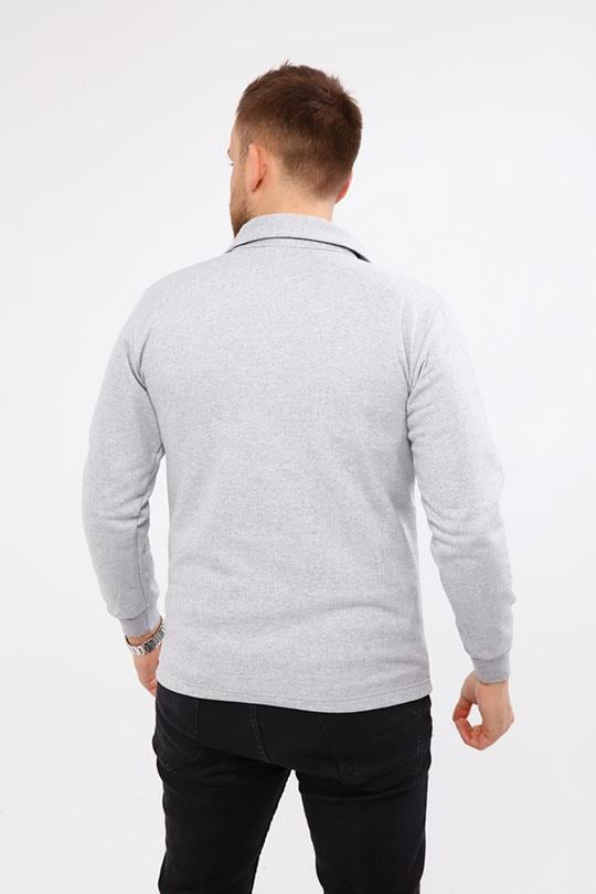 ÜÇ İPLİK BALIKÇIYAKA SWEAT OPANENT -Melanj Gri