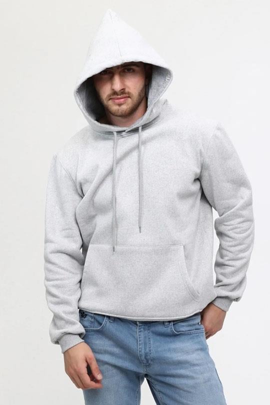 ÜÇ İPLİK KAPÜŞONLU SWEAT OPANENT-Melanj Gri