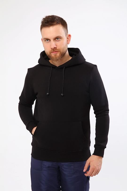 ÜÇ İPLİK KAPÜŞONLU SWEAT OPANENT-Siyah