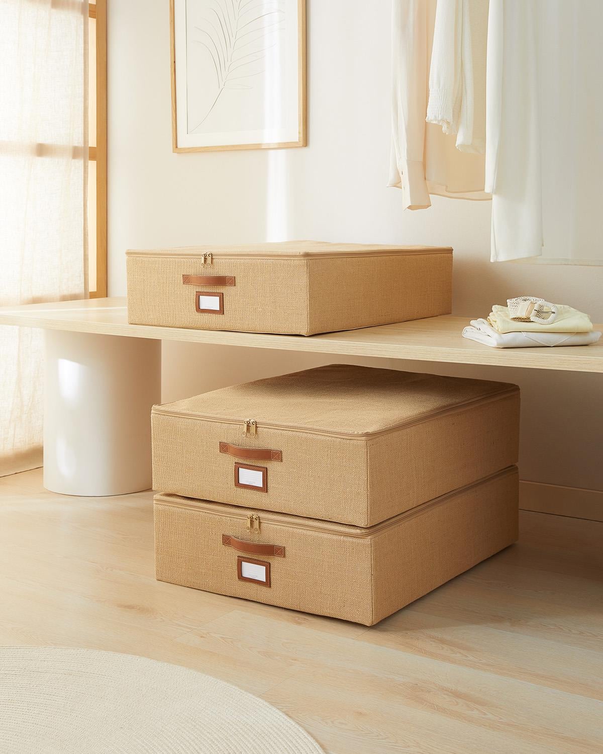 3'lü Büyük Boy Jüt Destekli Hurç Set 55 x 70 x 18 cm