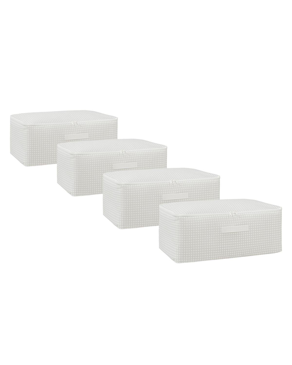 4'lü Orta Boy Gri Pötikare Hurç Set 52 x 28 x 21 cm