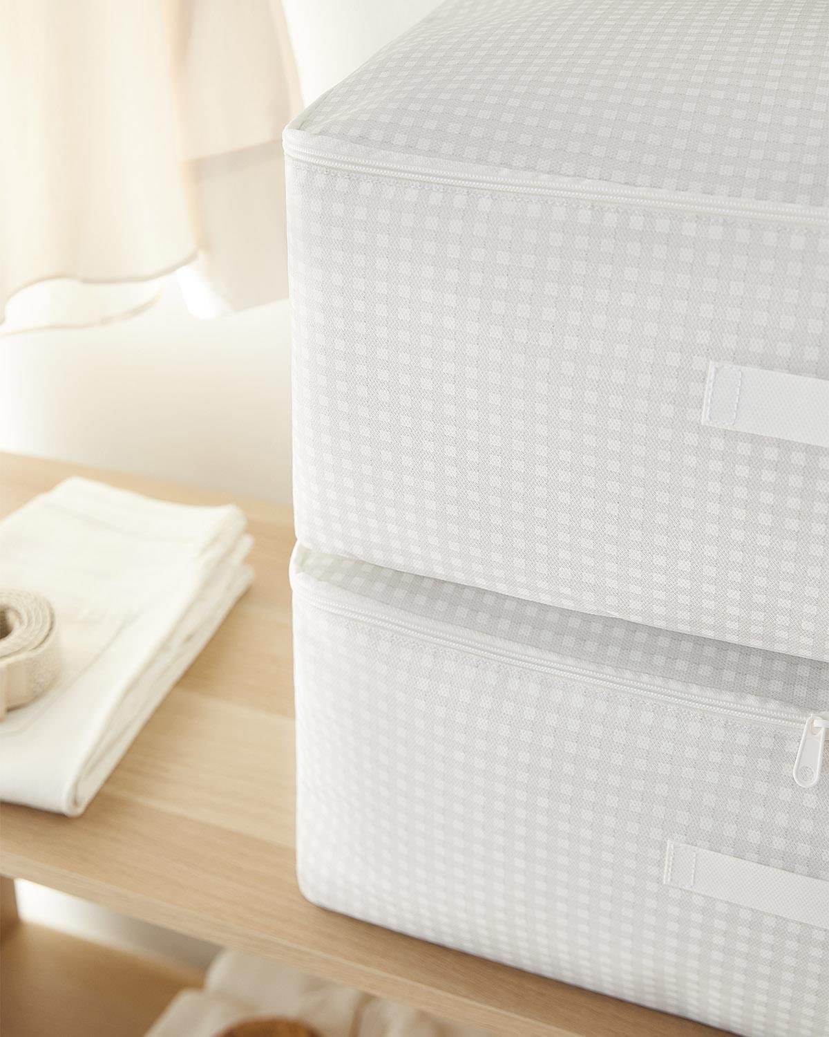 4'lü Orta Boy Gri Pötikare Hurç Set 52 x 28 x 21 cm