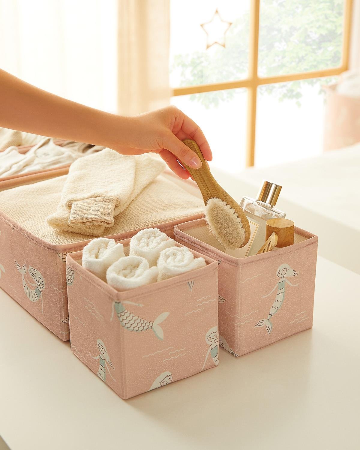 6'lı Çocuk Odası Deniz Kızı Çekmece İçi Düzenleyici Kutu