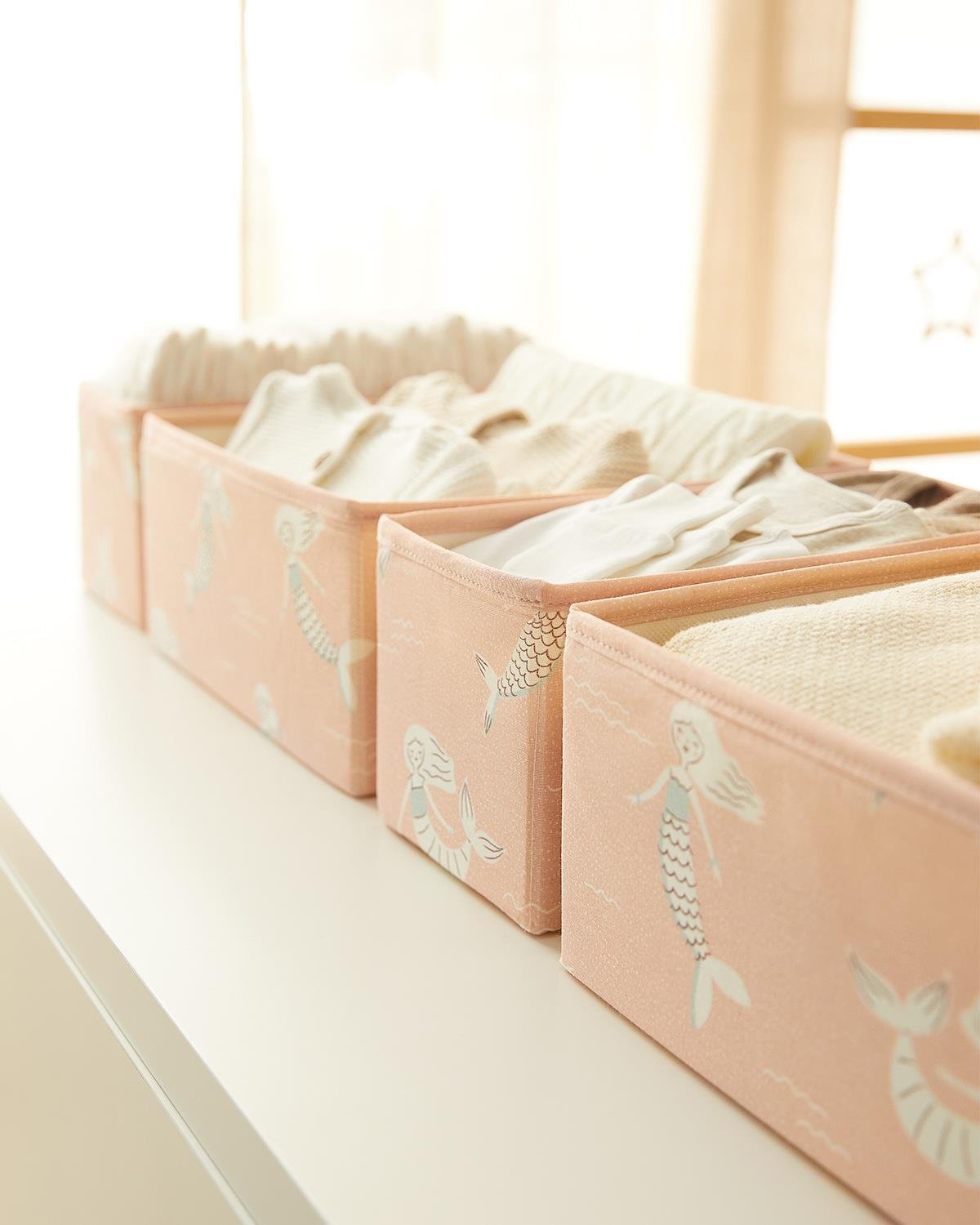 6'lı Çocuk Odası Deniz Kızı Çekmece İçi Düzenleyici Kutu