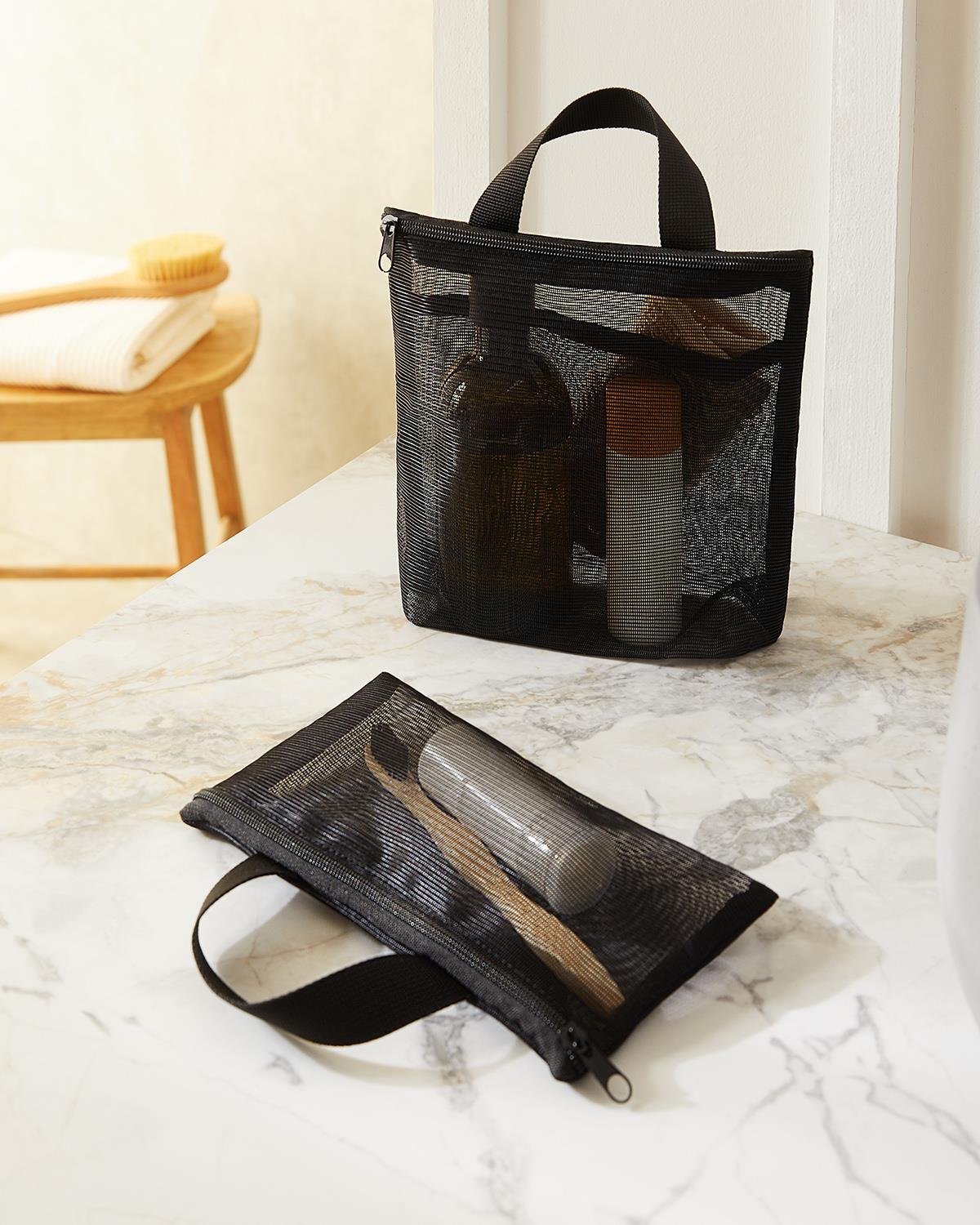 6'lı Siyah Renk File Bavul İçi Düzenleyici Set