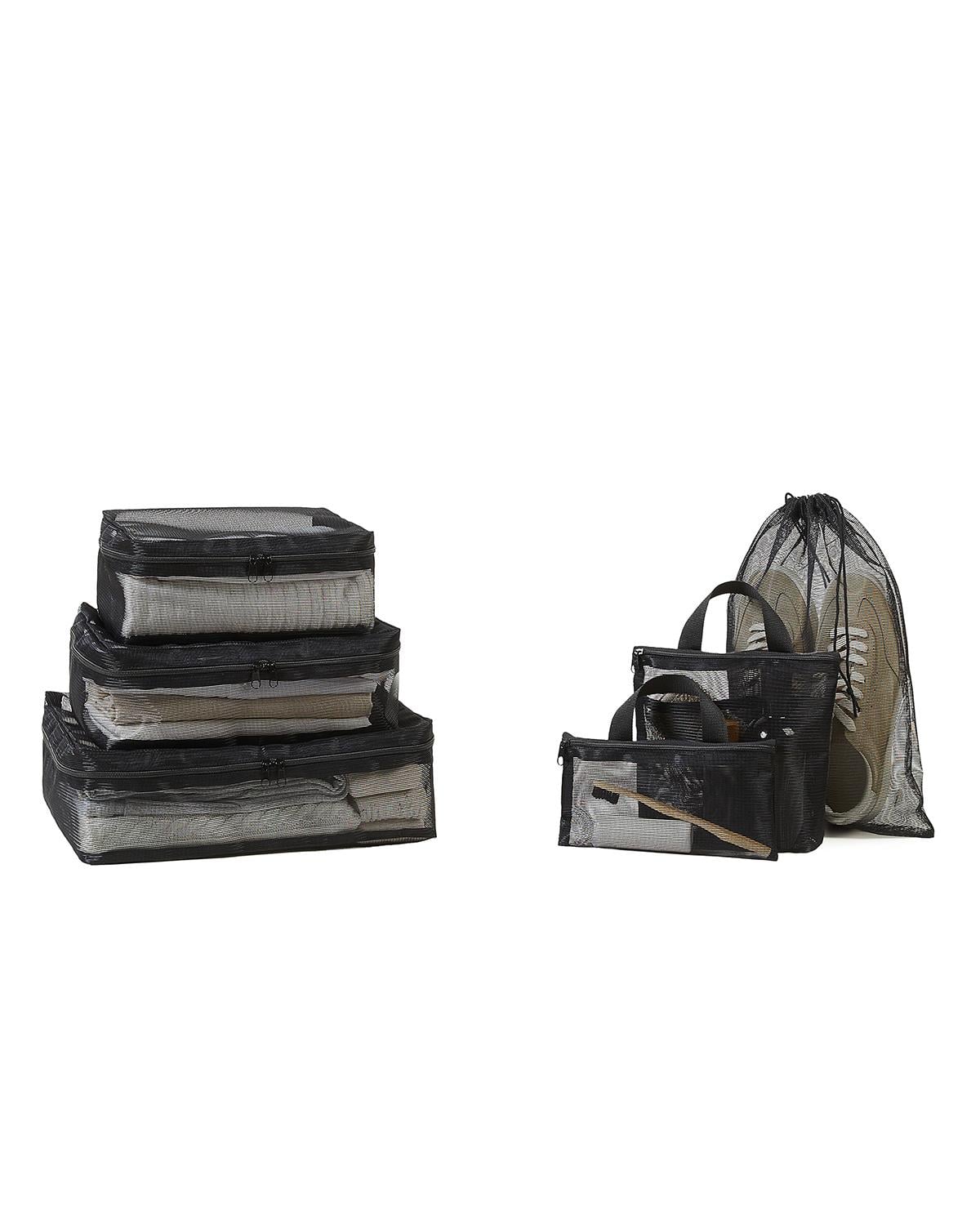 6'lı Siyah Renk File Bavul İçi Düzenleyici Set