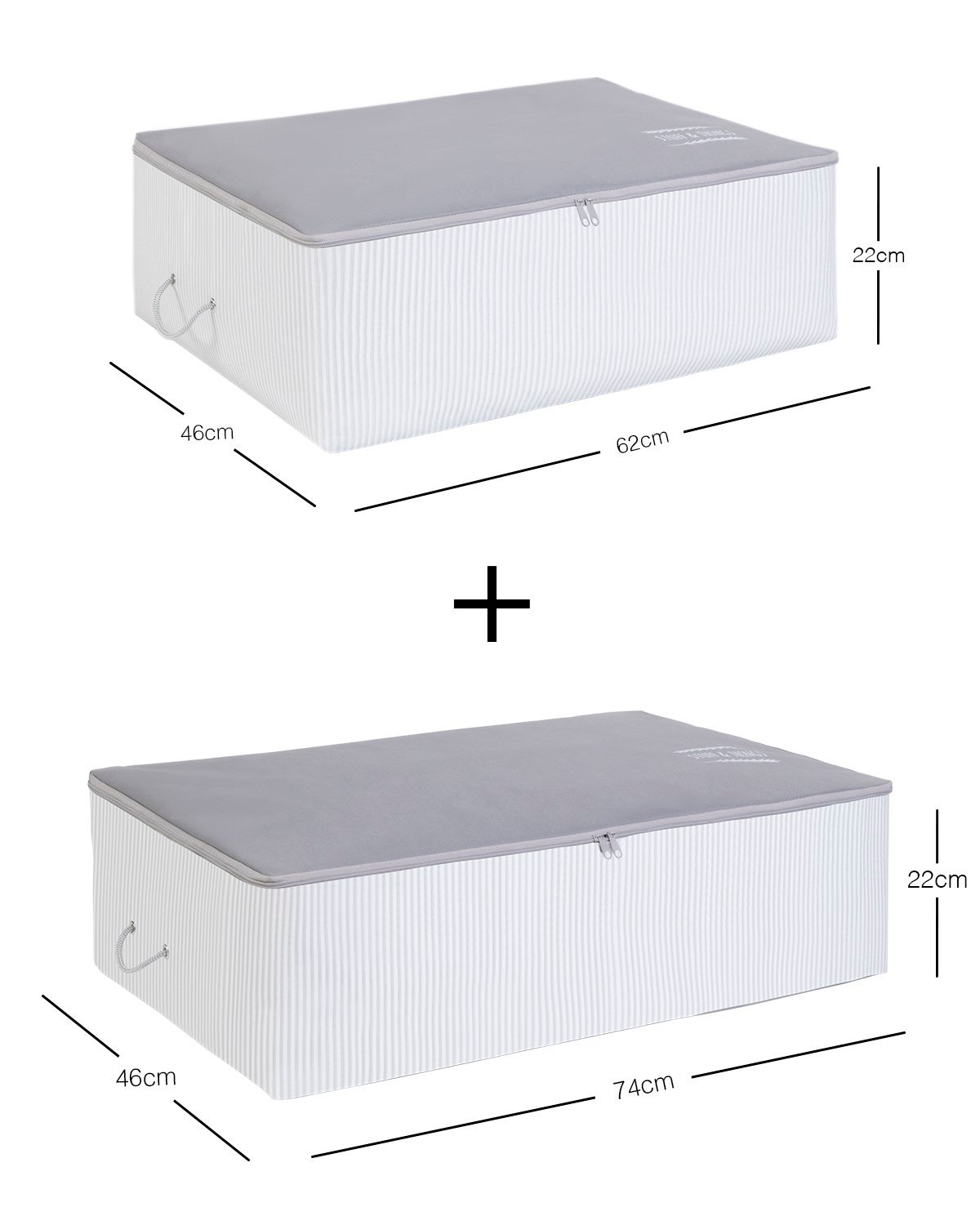 OCEAN HOME 2'li Gri Stuff & Things Baza Altı Hurç Set