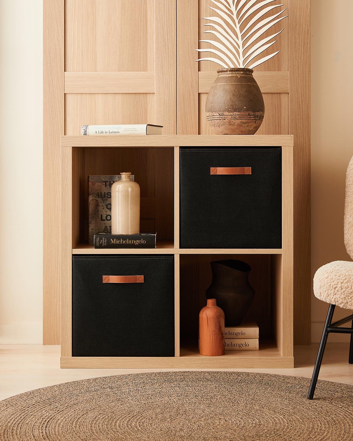 Ocean Home Textile Siyah Renk Jüt Kutu 33 x 30 x 33 cm